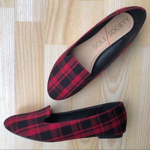 Sole Society Buffalo Plaid Loafers